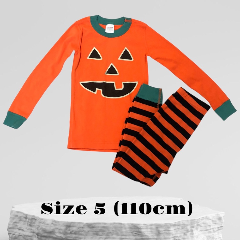 Hanna Andersson Orange and Black Kids Pajama Set